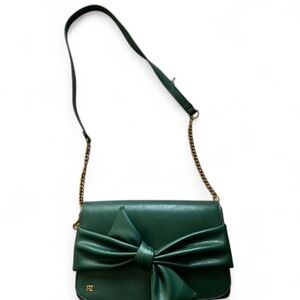 💚 EUC Rachel Zoe Green Crossbody Bag with Bow Accent 💚